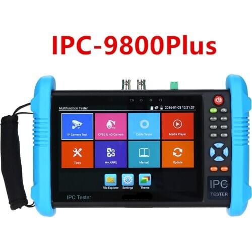 IP Camera Tester IPC-9800Plus 7 inch IPC Tester CCTV Tester POE Test Touch Screen RJ45 TDR test 6K H265+ One click plot