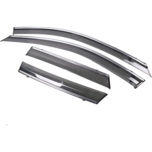 4pcs 3D Stainless Car Window Visor Rain Shade Wind Sun Shield Guard cover strip For Volvo XC60 2015-2017