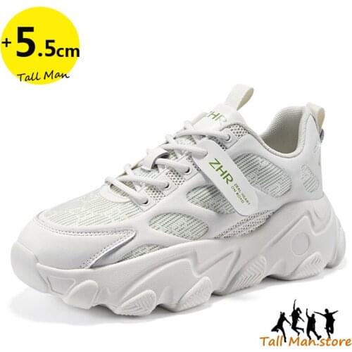 Elevator Shoes Women SneakersHeight Increasing Shoes Insole 5-5.5cm Thick soled Sports Running Shoes