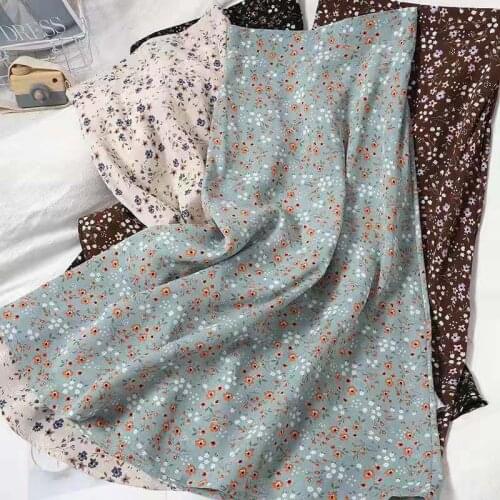 Summer Woman Clothes 2021 Fashion Floral Print Jupe Femme Midi A-Line Skirts For Women Sexy Slim High-Waisted Skirt With Elastic