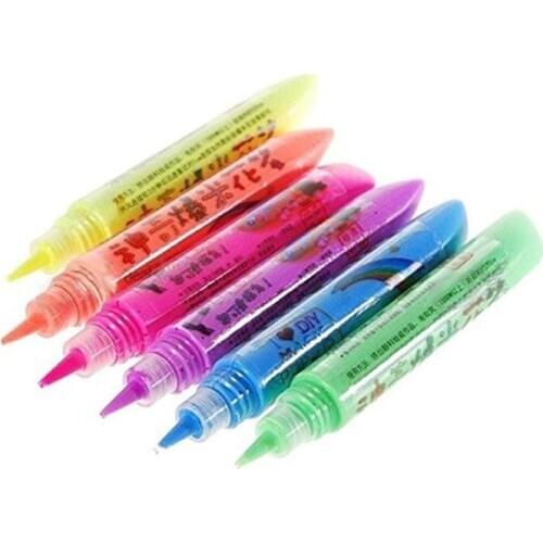 6pcs /set DIY Bubble Popcorn Pen Drawing Multi Function Color Art Marker Pen Educational Painting Toys For Gifts