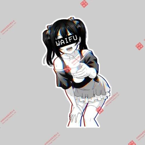 Personalized Date A Live Sexy Cute Anime Girl Tokisaki Kurumi Vinyl Decal Waifu Peeker Big Head Car Stickers