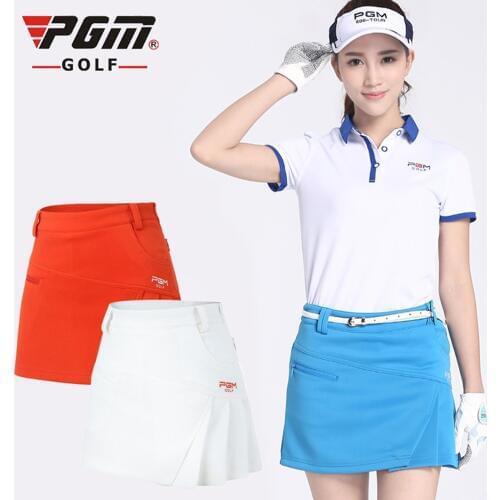 PGM Lady Girls Golf Clothing Anti-light Golf Skirt Female Leisure Sport Skirt Solid Color Women Golf Short Dress XS S M L XL