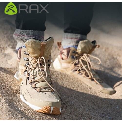 RAX Mens Waterproof Hiking Shoes Genuine Leather Trekking Tactical Boots Women Outdoor Ankle Boots Walking Mountaineering Shoes