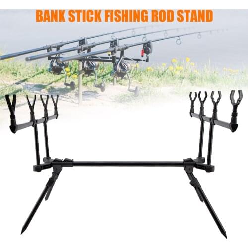 Adjustable Retractable Carp Fishing Rod Pod Stand Holder Fishing Pole Pod Stand With Up To 4 Fishing Rods with Bag Fishing Tools