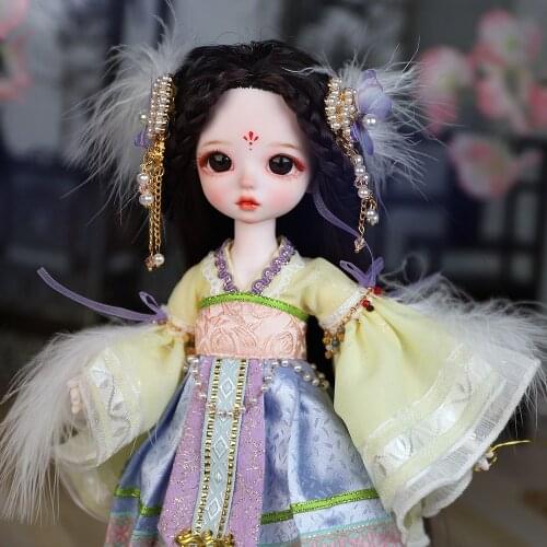 Dream Fairy 1/6 BJD Doll Customized Makeup 28cm Ball Jointed Doll Including Exquisite Clothing Headwear And Shoes Girls Gift