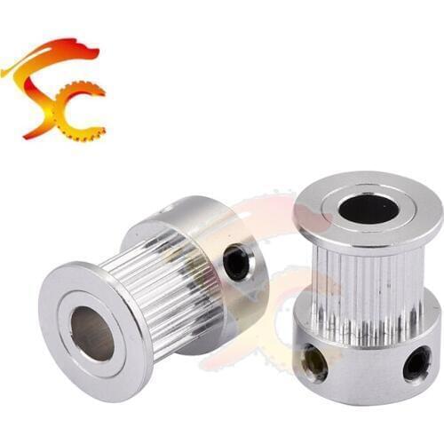80pcs 3D Printers Parts printer pulley GT2 20 teeth bore 5mm 2GT 20teeth timing pulley fit for GT2 belt width 10mm