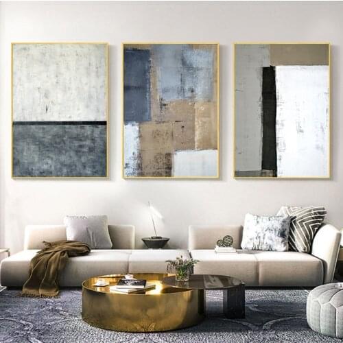 Modern Abstract Industrial Oil Painting on Canvas Scandinavian Posters and Prints Wall Pictures for Living Room Gallery Decor