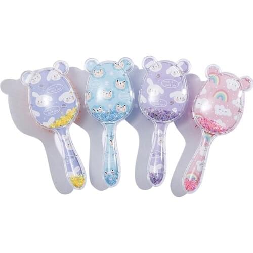 Panda Shaped Hair Styling Comb Cartoon Cute Air Bag Comb Hairbrush Salon Hairdressing Straight Curly Women Detangling Hair Brush