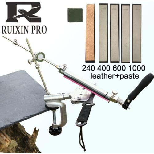 Fixed Angle Sharpener Round Knife Utensils for Kitchen RUIXIN Sharpeners Wetstone Tools Sharpner Tool Pro Sharpening Stone Apex