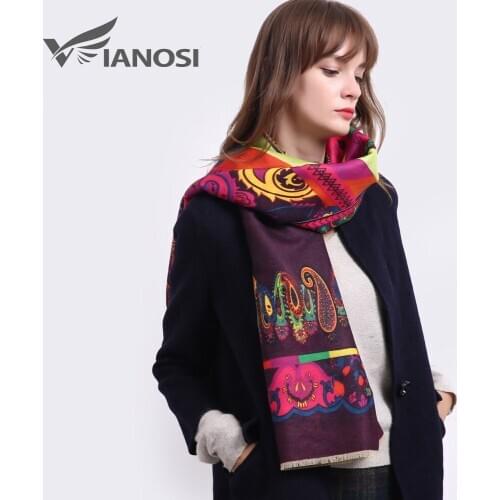 VIANOSI 2020 Wool Women Scarf Winter Scarves Warm Shawl Fashion Foulard Femme Bandana Luxury Brand Bufanda Mujer