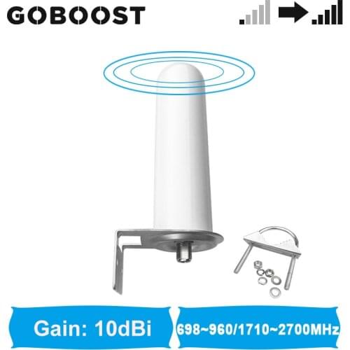 GOBOOST External Antenna 10Dbi 800-2500MHz Outdoor Antenna 360° Receive Use For Cell Phone 2g 3g 4g Signal Booster Repeater