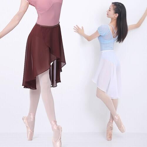 Ballet Skirt Women Adult Long Wrap Chiffon Skirt Ballet Tutu Skate Skirt Adjustable Buckles Ballerina юбка Dance Wear
