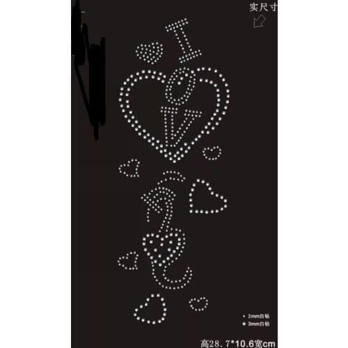 Wonderful life rhinestones transfer big size for trousers and dress nice image free shipping to all