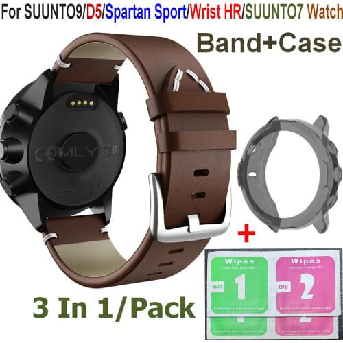 Case Protective Cover For SUUNTO9/D5/Spartan Sport/Wrist HR Watch Band 24mm Silicone Sport Wrist Bracelet For SUUNTO 9 Strap