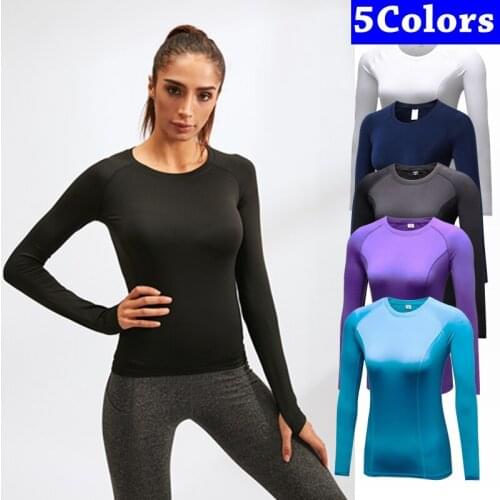 Winter Womens Sports Long Sleeve Wool Top Woman Thermal Underwear Fitness T-shirts Gym Top Female Warm Clothing Yoga Wear