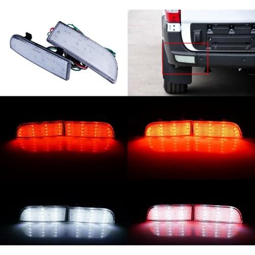 ANGRONG 1 Pair LED Rear Bumper Reflector Light Lamp Clear Lens For Mercedes W639 V-Class Vito 03-14