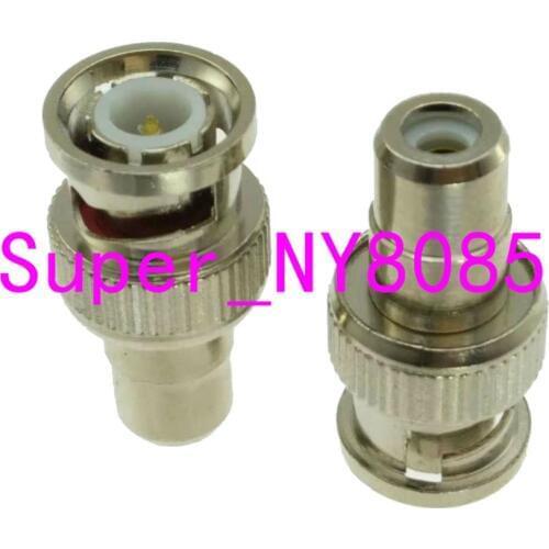 10pcs Adapter BNC plug male to RCA TV female jack RF connector straight CCTV M/F