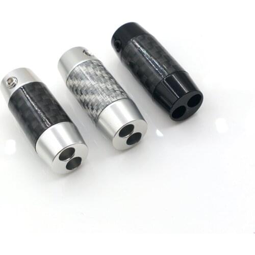 100pcs HiFi Carbon Fiber Pants Boot Y Splitter Speaker Audio Wire Slider Plug for DIY Earphone connector