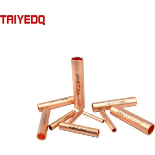 20PCS GT Copper connecting pipe wire joint small copper tube Small Copper Tube Copper Connection Tube Wire Connector