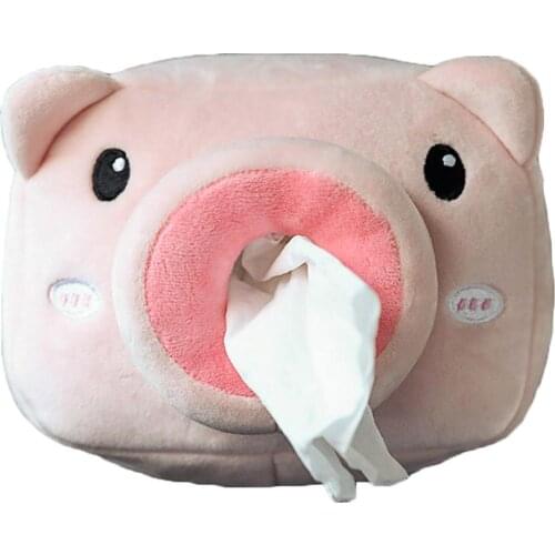 NEW Car Tissue Box Plush Animals Cute Napkin Tissue Paper Holder Car Styling Portable Paper Package Case Napkin Paper Holder