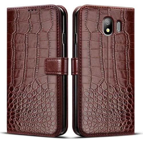 Wallet Flip Case For Samsung Galaxy J4 2018 J400 J400F Cover Shockproof Magnetic Leather Stand Phone Protective Bag