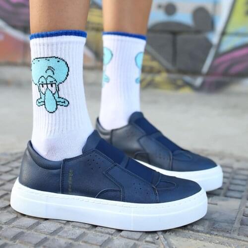 Chekich Womens & Mens Shoes Navy Blue Color Artificial Leather Elastic Band Closure Spring Fall Seasons Casual Sport Unisex Lightweight Air Hot Sale 2021 Odorless Sneakers Comfortable Slip On Fashion CH033 Women V4