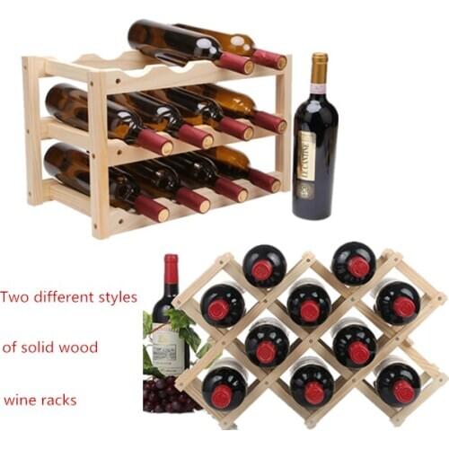 Wooden Red Wine Rack Bottle Holder Mount Bar Display Shelf Folding Wood Wine Holder Alcohol Neer Care Drink Bottle Holders