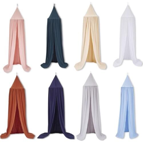 Baby Canopy Mosquito Net Hanging Kids Bedding Dome Bed Cotton Bedcover Bed Curta F3ME