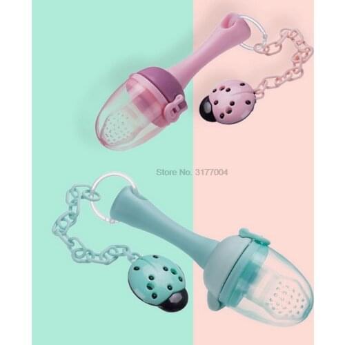 DHL 200pcs Baby nipple Teethers With Pacifier Chain Fresh Food Nibbler Kids Fruit Feeder Nipples Feeding Safe Baby Pacifier