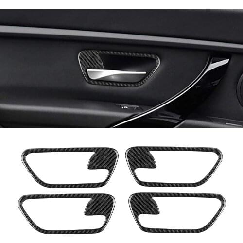 Compatible with Carbon Fiber Door Handle Frame Decoration for BMW 3 4 Series GTF30 F201932 F34 F36 2013 2014 2015 2016 2017 2018