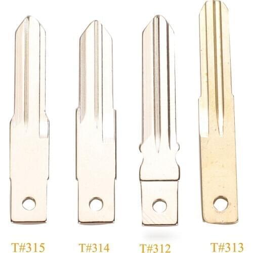 Kutery 10pcs Remote Car Key Uncut Blade # 312 313 314 315 For Renault Megan Modus Clio Modus Kangoo Logan Sandero Duster