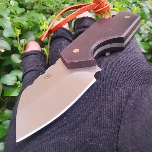 4.7 Inch Pocket Knife, Stainless Steel Knife, Camping, Barbecue,Garden Tool, D2 Stainless Steel, Sharp and Durable,with Scabbard