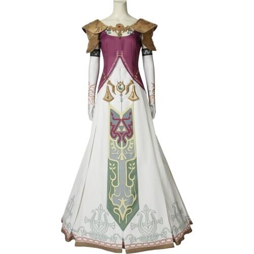 New The Leg of Zelda: Twilight Princess Cosplay Costume Zelda Princess Accessories Halloween Clothes Bbeautiful Dress
