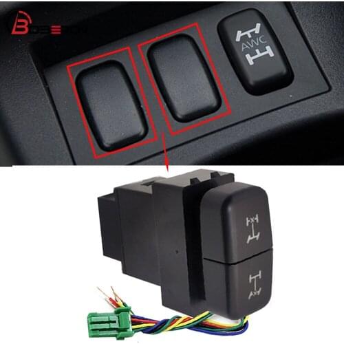 Red Light Dual Switch Car Front Rear Diff Lock Switch Differential Lock Control Button With Wire for Mitsubishi LancerX