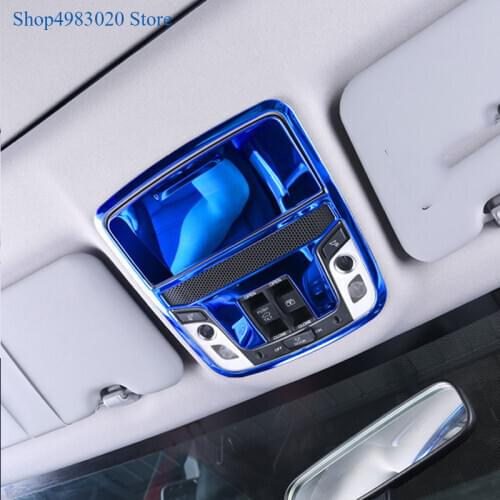 Car cover stick stainless steel head rear back read front reading light lamp trim hood 2pcs For Honda CRV CR-V 2017 2018 2019