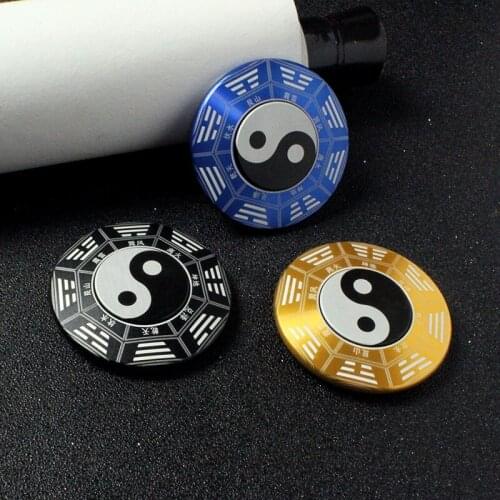 Taiji-Bagua Metal Fidget Spinner China Tai Chi Black White Bagua Hand Spinner Fidget Toys For Kids EDC ADHD Stress Relief Toys