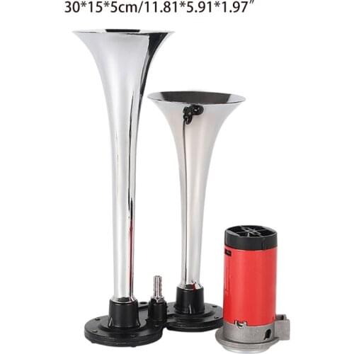 Multipurpose Double Pipe Air Horn 12V 600DB Car RV Boat Trumpet Super Loud Horn Motorcycle Horn Speaker Kit