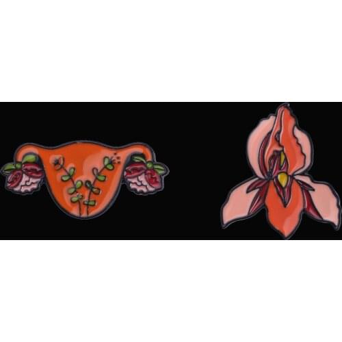 Fashion Uterine Brooch Enamel Uterine Feminist Badge Backpack Coat Pin Jewelry Female Personality Accessories Gift