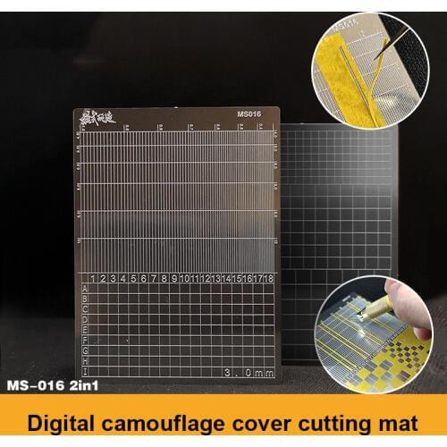 MS016 Stainless Steel Grooved Digital Camouflage Cover Cutting Mat