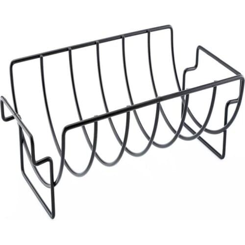 2021 New 1PC High Quality Non-Stick Stainless Steel BBQ Tools Stake Holders Rack Grill Stand Roasting Rib Rack Kitchen Accessory