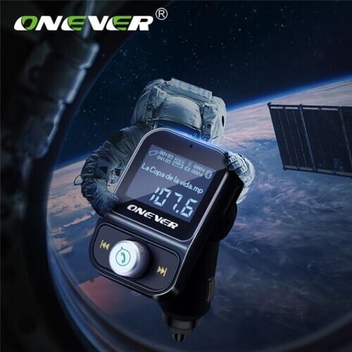 Onever Dual USB Car Kit Bluetooth MP3 Player Charger with 3.1A Smart IC Hands-free Call Wireless FM Transmitter LCD Modulator