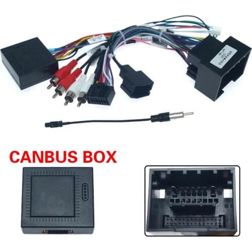 Car Media Android Radio Player 16Pin Wire Harness With Canbus Box For Chevrolet Trax Cruze Aveo Buick Regal Power Cable