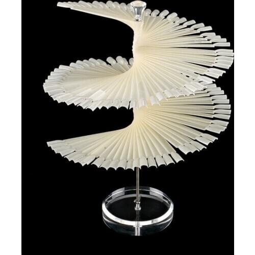 120Pcs Nature Color Spiral Fan tip Stick Polish nail Display Practice Card Stand Rack For Nail Art