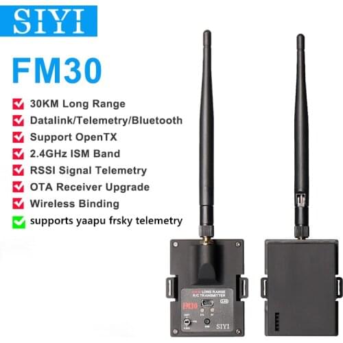 SIYI FM30 Radio Module30KM Long Range with Datalink Telemetry Bluetooth Receiver OpenTX Racing Drones 2.4G 30KM FM30 Transmitter