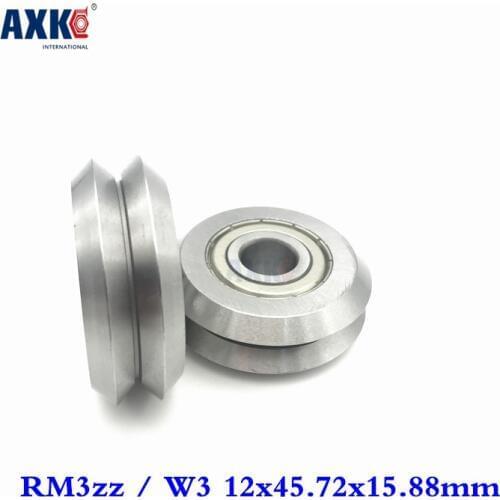 2019 Rushed Rodamientos Rolamentos Free Shipping Rm3zz / W3 12x45.72x15.88mm V Wheeles W Groove Sealed Guide Bearing 2pcs/lot