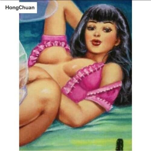 Sexy woman Christmas 5D DIY square/round diamond painting cross stitch needlework mosaic diamond thorn show homedecoration gifts