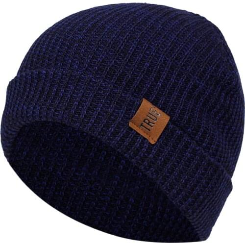 New Unisex Hat TURE Casual Beanies For Men Women Hip-hop Knitted Winter Hat Male Acrylic Crochet Ski Beanie Hat Female Cap