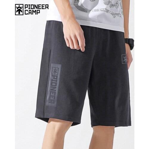 Pioneer Camp 100% Cotton Shorts Men Fashion Casual Black Blue Gray Mens Summer Shorts 2021 ADK02106148H