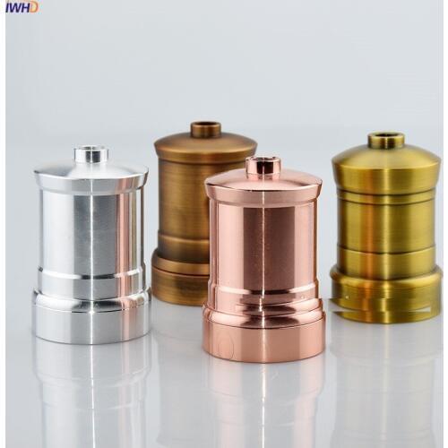 IWHD Partalampara Vintage E27 Lamp Bulb Holder For Pendant Light Retro Soquete Douille E27 Socket Lamp Base Lampholder LED